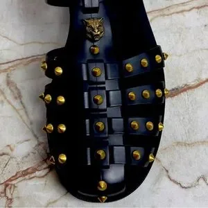 Gucci Tiger Men\'s Jelly Gladiator Sandals Shoes Studded Size 11 Authenticated Gucci | Shoes | Gucci Tiger Mens Jelly Gladiator Sandals  main image 4